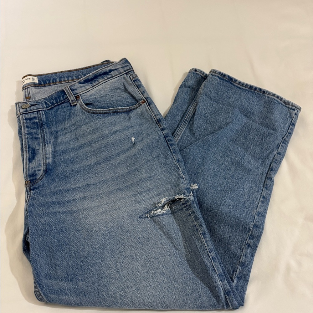 Abercrombie & Fitch Light Blue Baggy Jeans